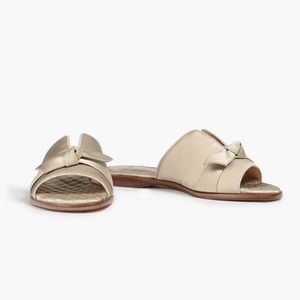 ALEXANDRE BIRMAN Clarita bow-embellished satin slides size 8.5 women’s